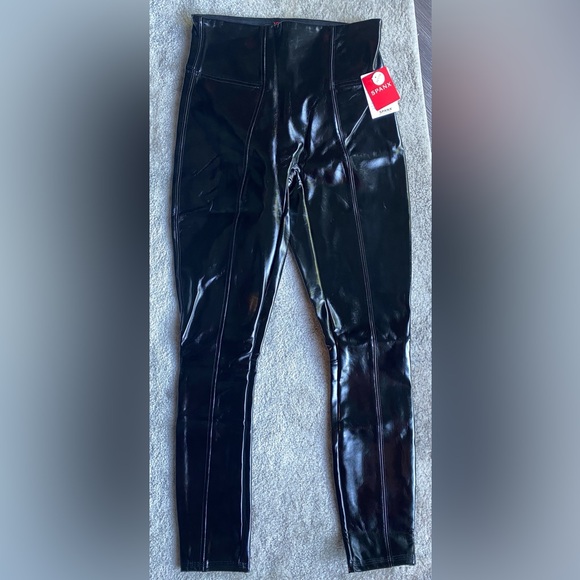 SPANX Faux Patent leather leggings NWT SM - Picture 2 of 11